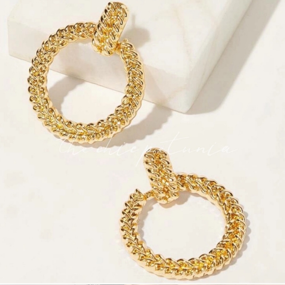Braided hoop earrings